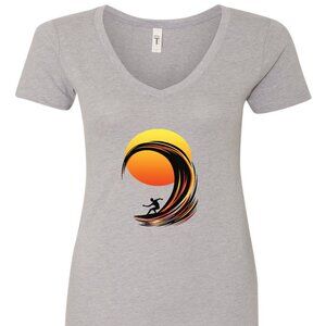 Surf & Sun V-Neck T-Shirt | Many Colors